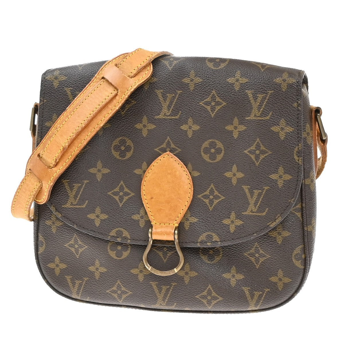 LOUIS VUITTON Saint Cloud GM Shoulder Bag Monogram Leather Brown M51242 30EF901