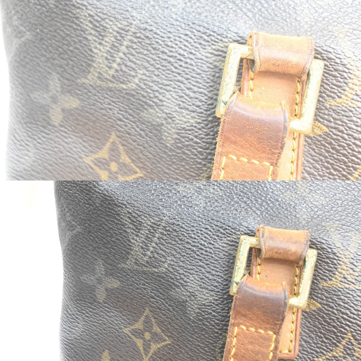 LOUIS VUITTON Cabas Piano Shoulder Bag Monogram Leather Brown M51148 35MA378