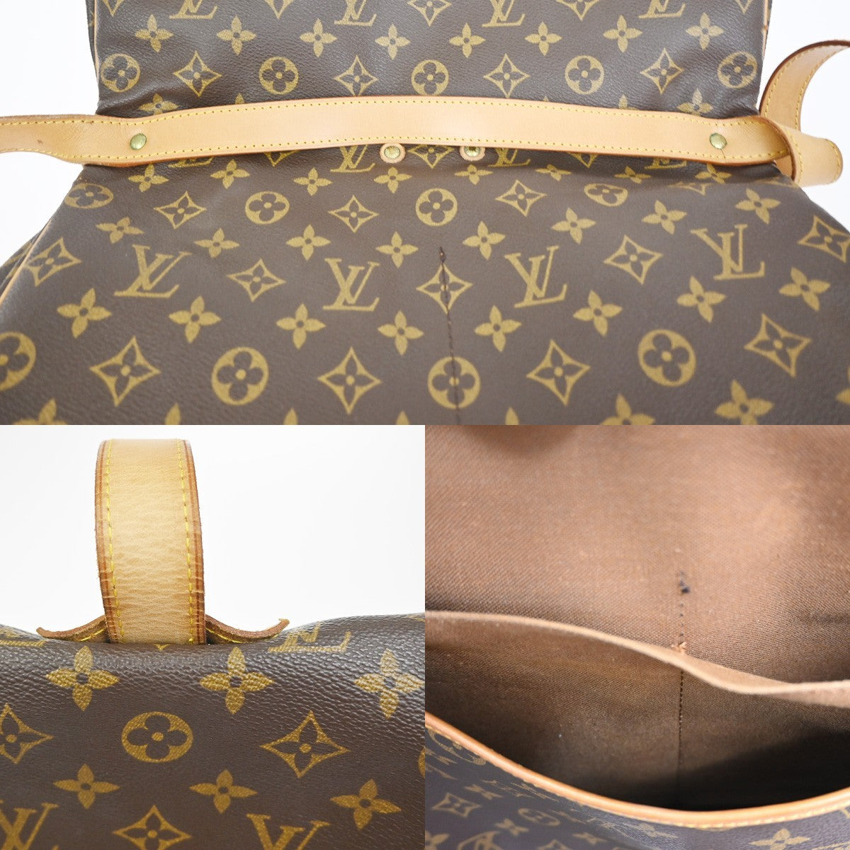 LOUIS VUITTON Saumur 35 Shoulder Bag Monogram Leather BN France M42254 73TA600