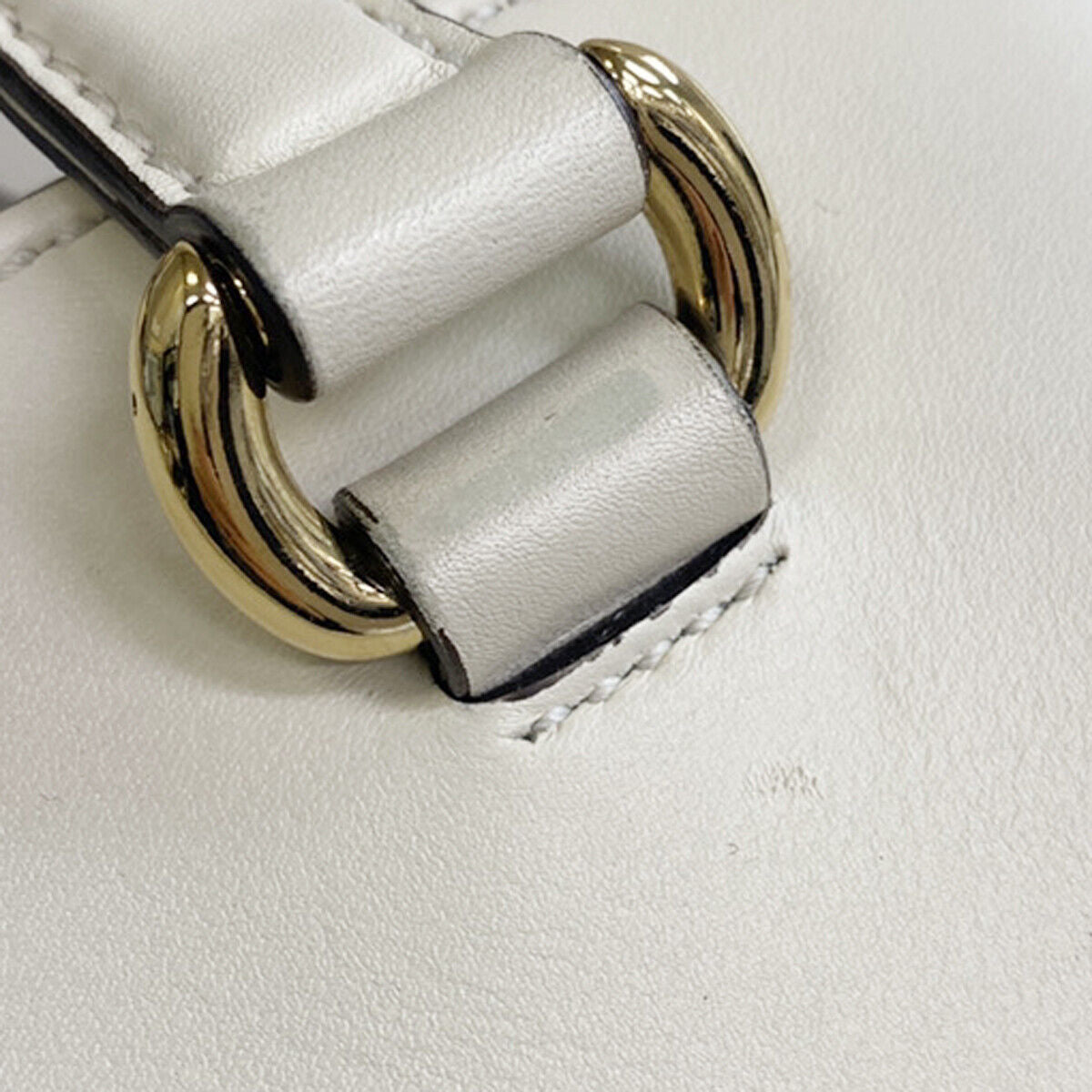 GUCCI Logo Sylvie Sherry 2 Way Shoulder Hand Bag Leather White GHW Italy 21YG624