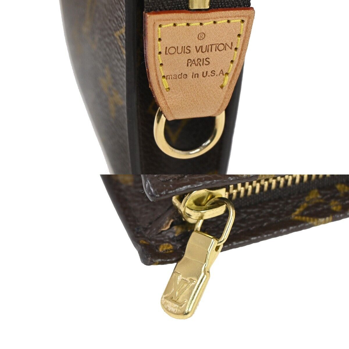 LOUIS VUITTON BUCKET PM Shoulder Tote Bag Monogram Leather Brown M42238 98SH015