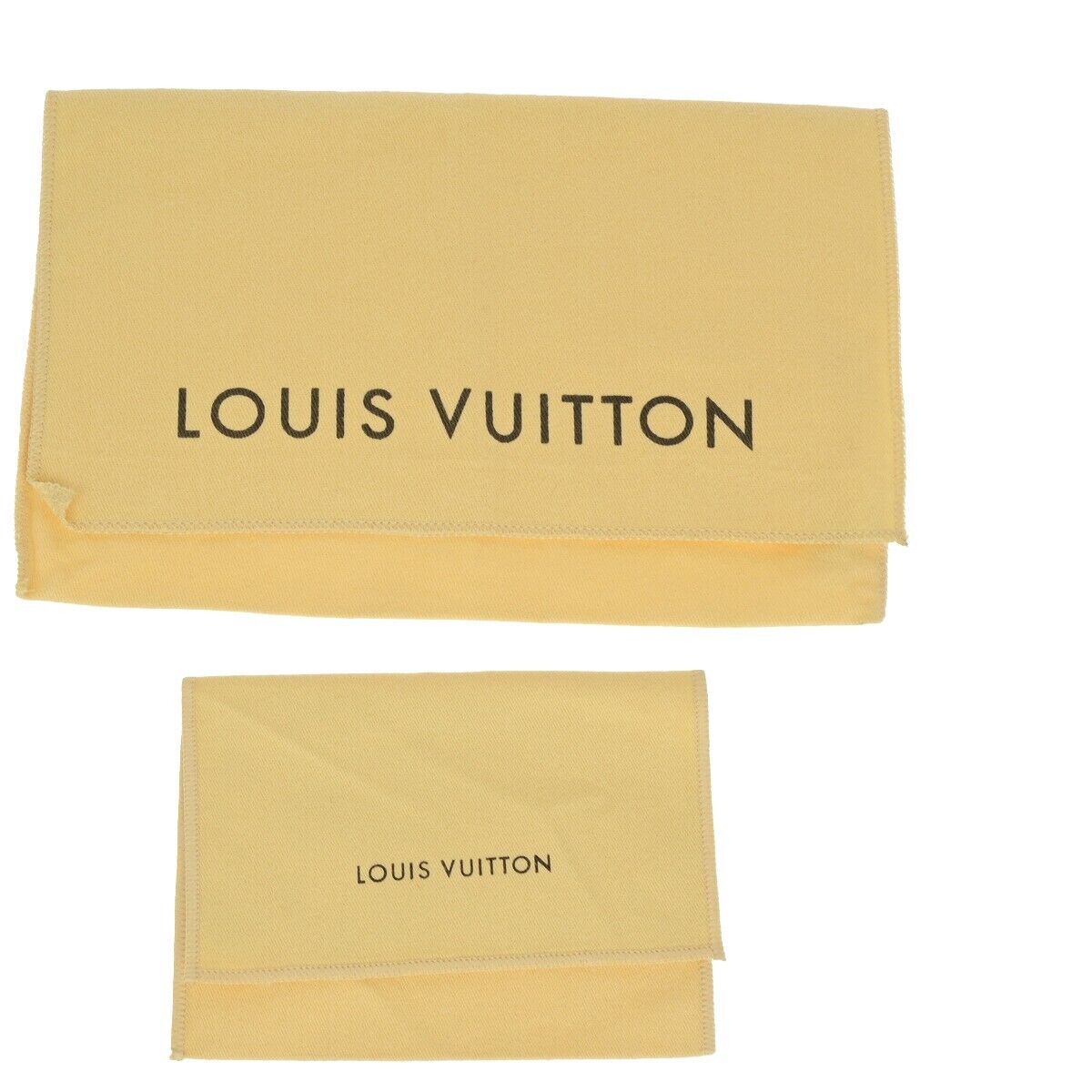 LOUIS VUITTON Logo 10 Set Dust Bag Drawstring Canvas Cotton Beige Brown 02EB533