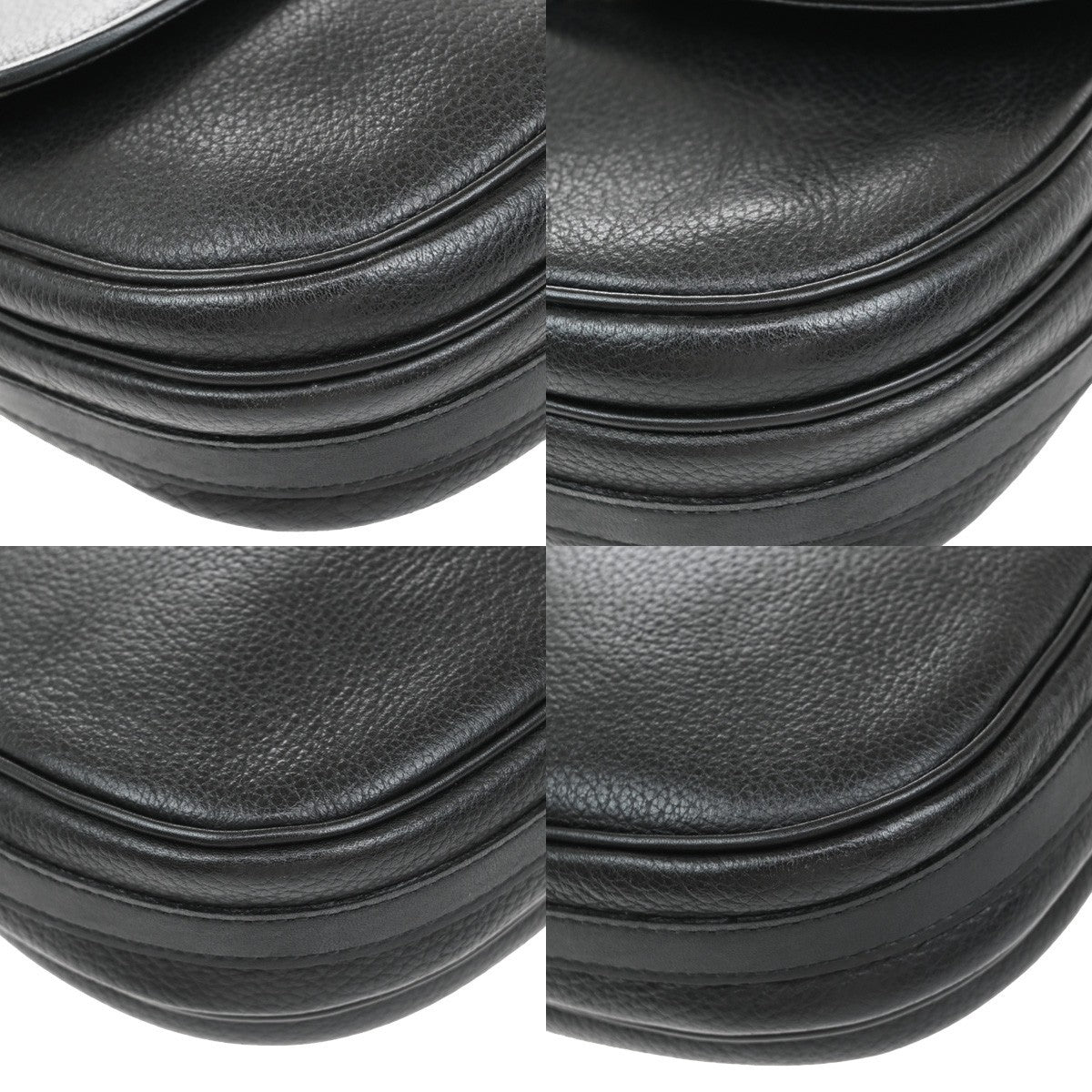 Burberrys Logo Nova Check Shoulder Bag Leather Black GHW 08EF890