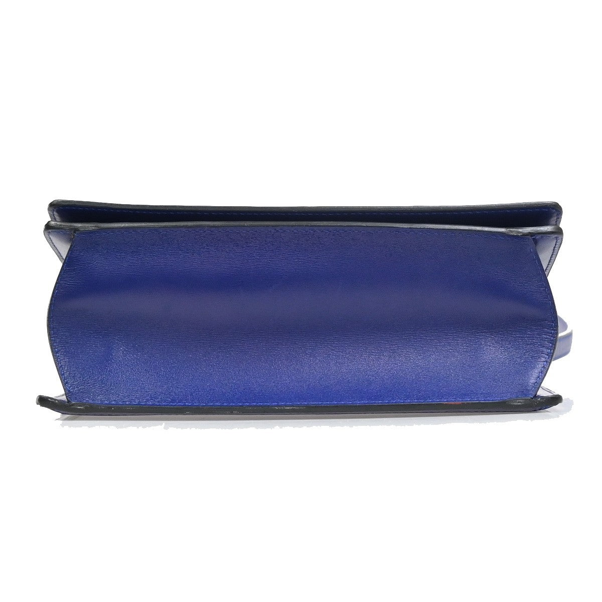 LOEWE Logo Barcelona Crossbody Shoulder Bag Leather Blue GHW Spain 11MA392
