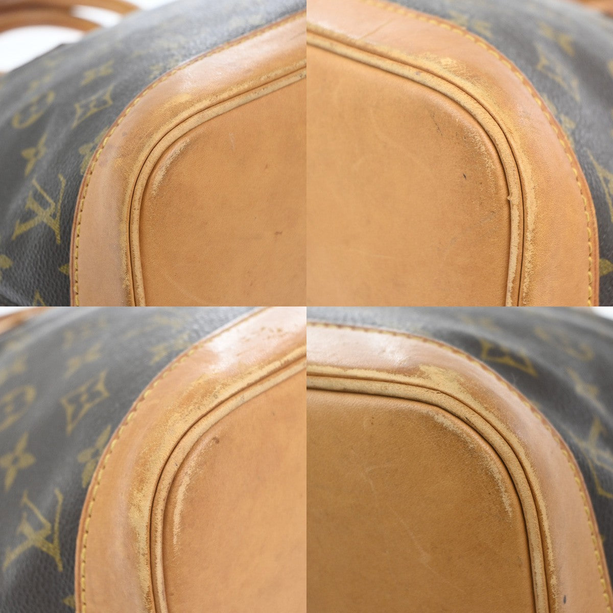 LOUIS VUITTON LV Logo Alma Hand Bag Monogram Leather Brown France M51130 73MA512