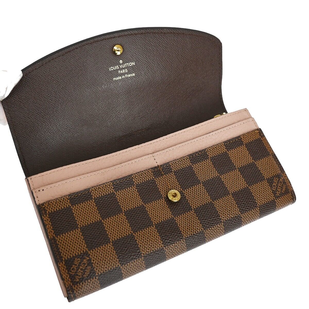 LOUIS VUITTON Damier Portefeuille Normandy Wallet Purse Pink N61262 33SH396