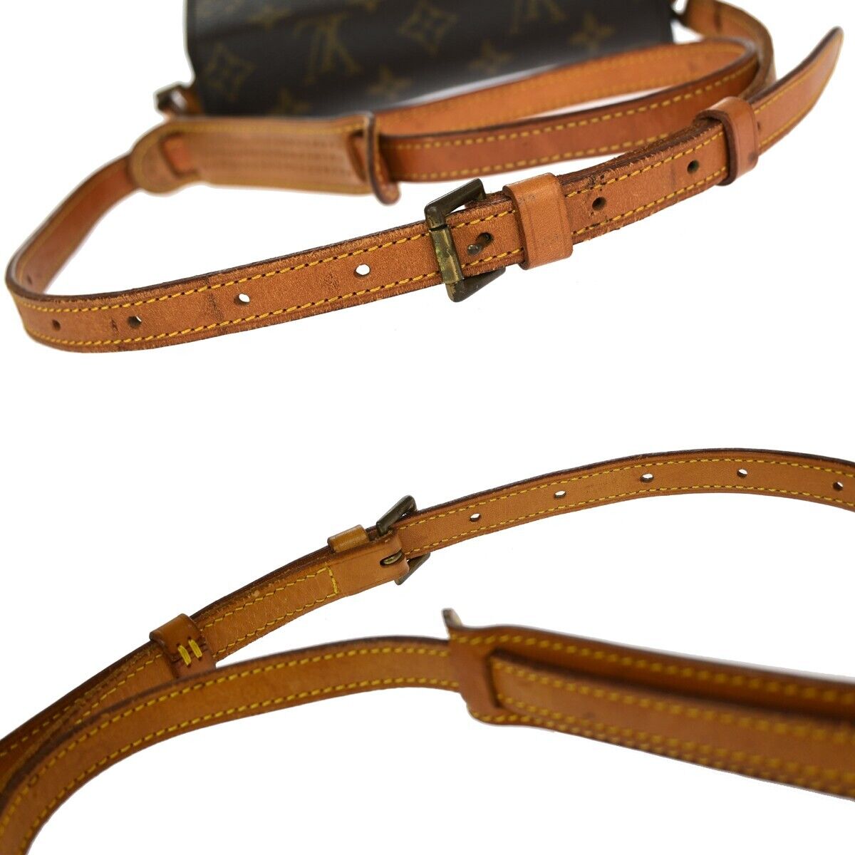LOUIS VUITTON Saint Cloud MM Shoulder Bag Monogram Leather Brown M51243 39HB017