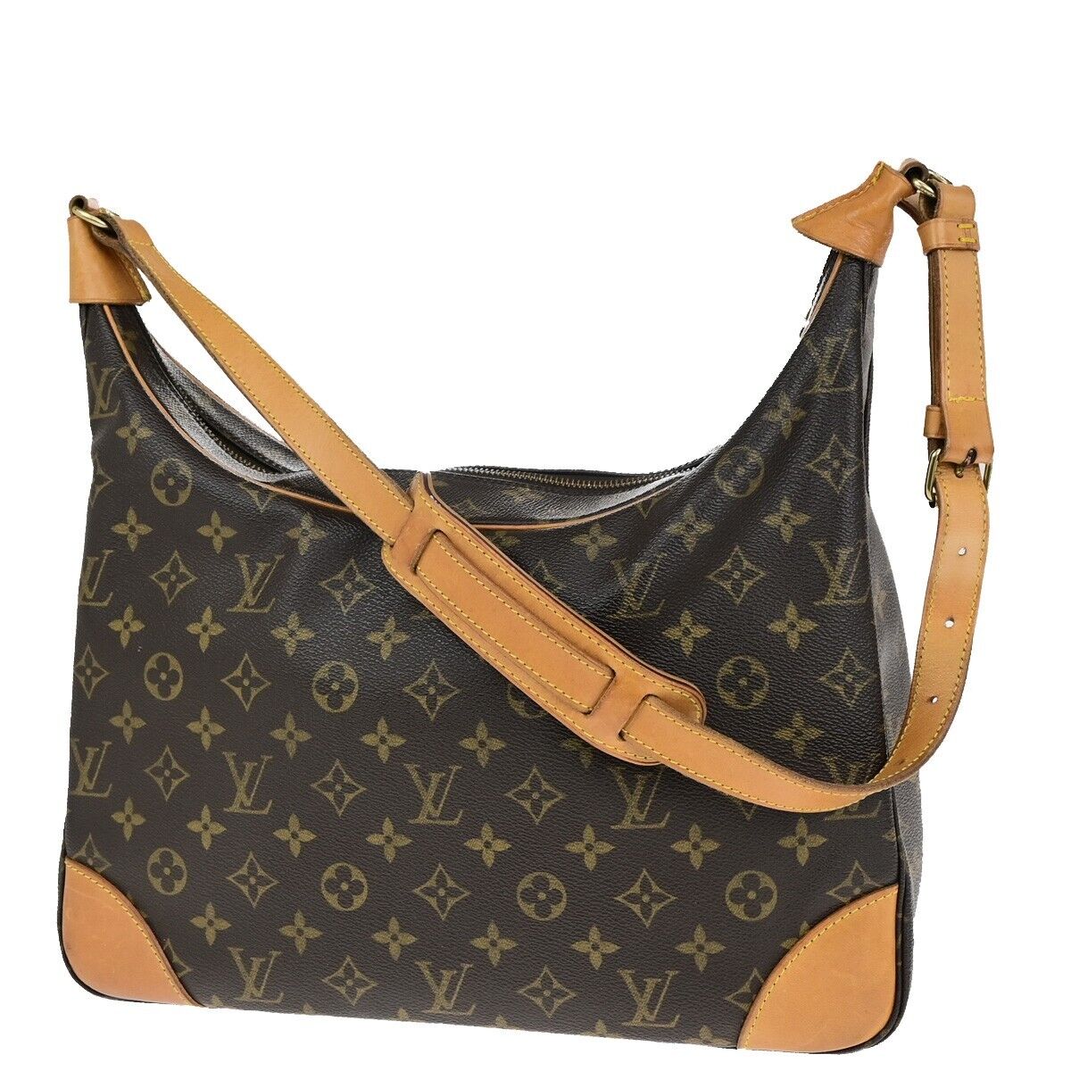 LOUIS VUITTON Boulogne 35 Shoulder Bag Monogram Leather Brown M51260 76YG593