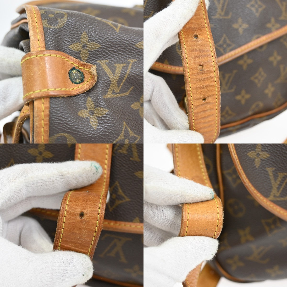 LOUIS VUITTON Saumur 35 Shoulder Bag Monogram Leather BN France M42254 73CA945