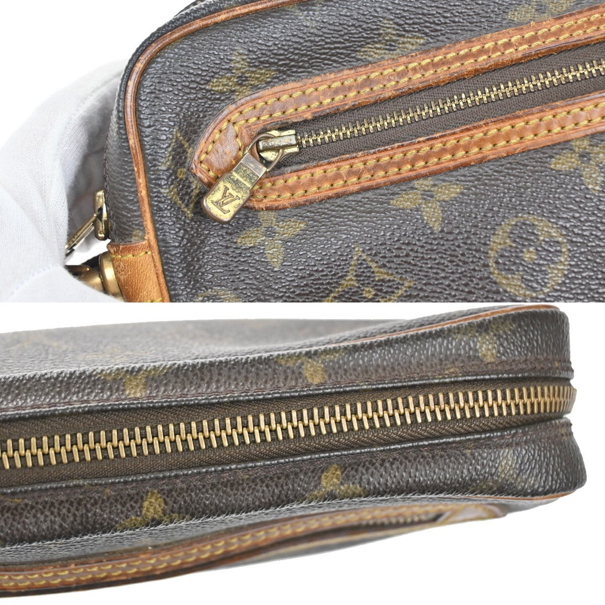 LOUIS VUITTON Marly Dragonne GM Clutch Hand Bag Monogram Brown M51825 63FB812