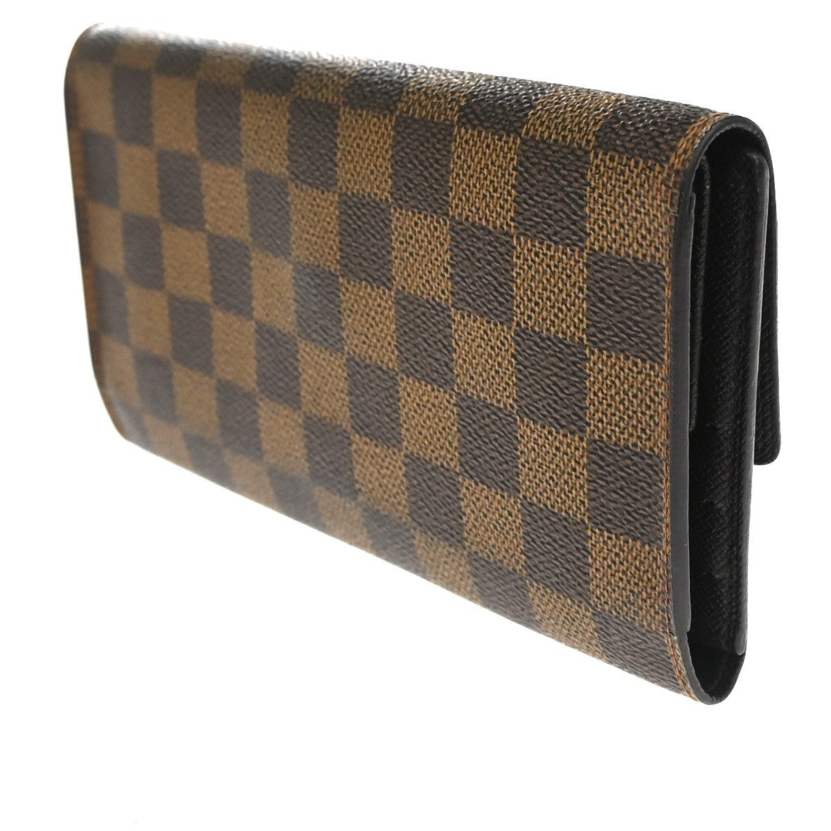 LOUIS VUITTON International Trifold Wallet Damier Leather Brown N61215 68KD003