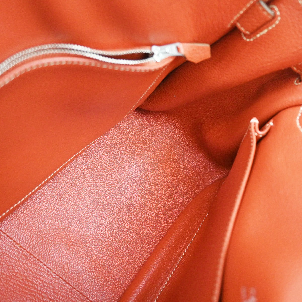 HERMES Logo Jypsiere 34 Shoulder Bag Taurillon Clemence Orange SHW 898RL463