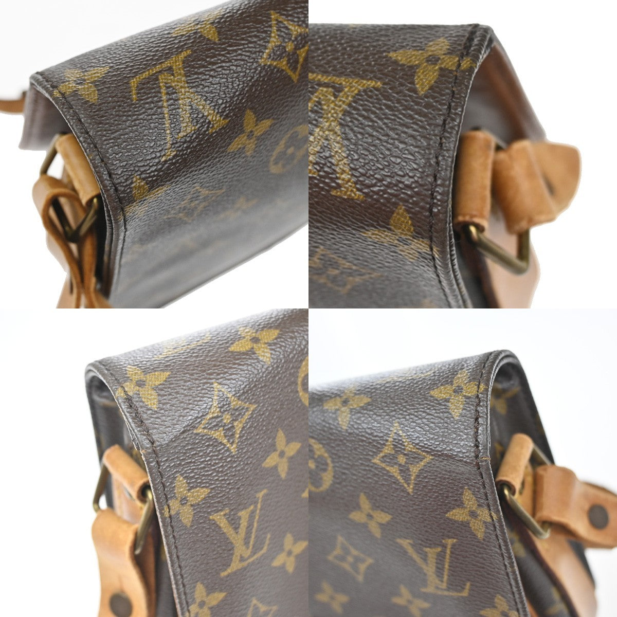 LOUIS VUITTON Cartouchiere MM Shoulder Bag Monogram Leather Brown M51253 32YH991