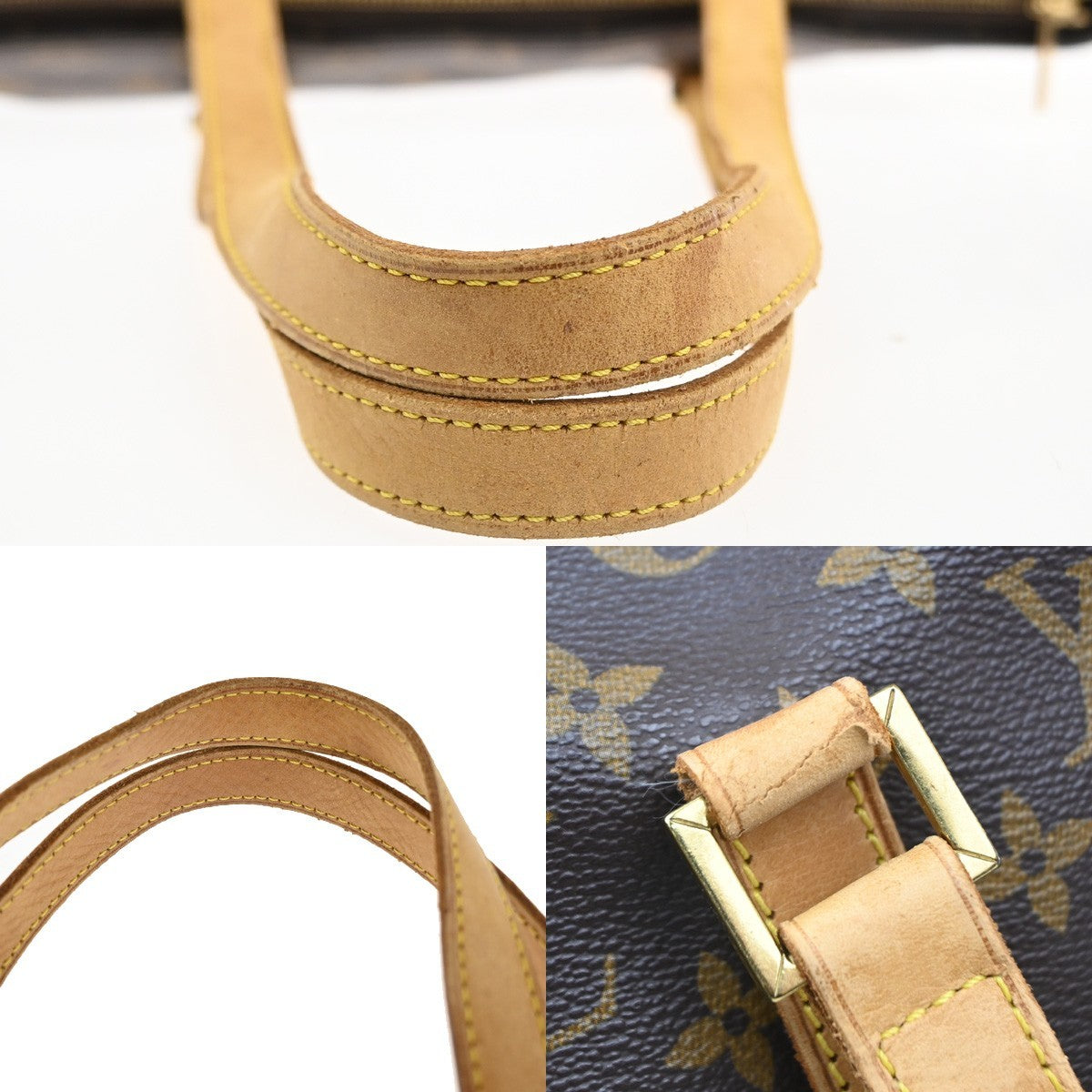 LOUIS VUITTON Cabas Mezzo Shoulder Bag Monogram Leather Brown M51151 77PA001