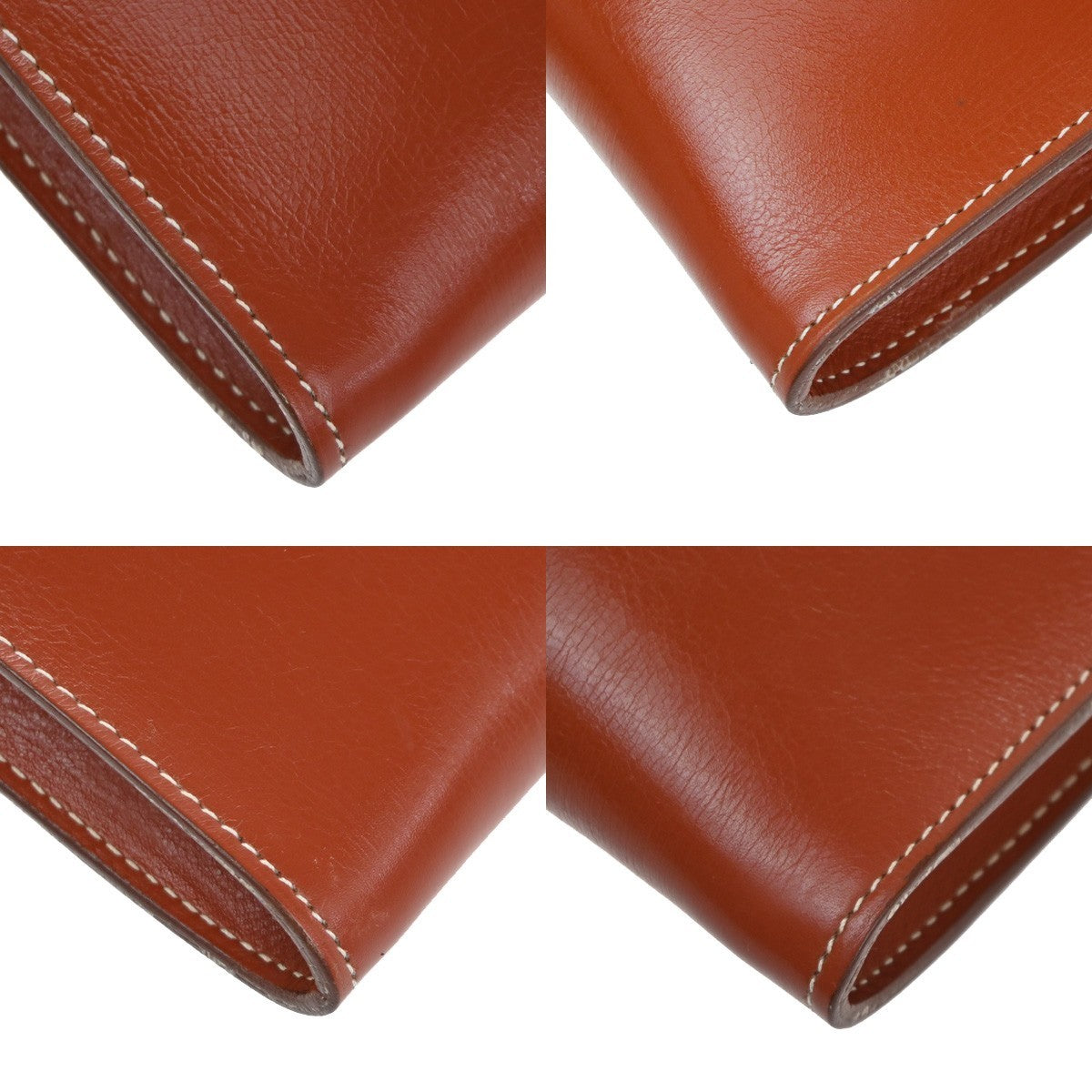HERMES Logo Onimaito Crossbody Shoulder Bag All leather Box Calf Brown 70RQ067