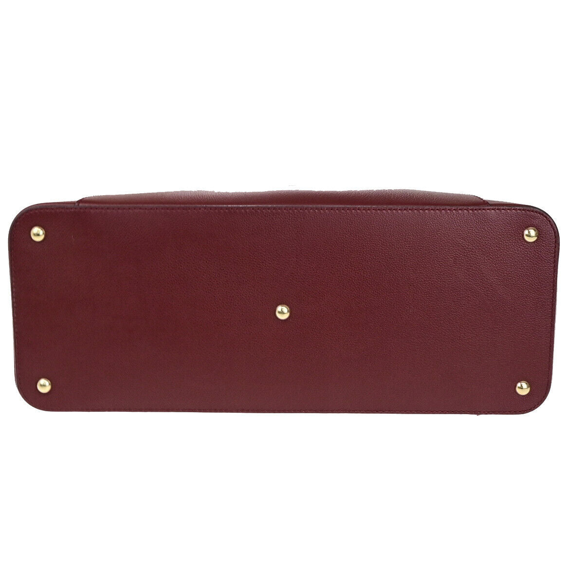 CARTIER Logo C De Cartier 2Way Shoulder Hand Bag Leather Bordeaux GHW 11RK521