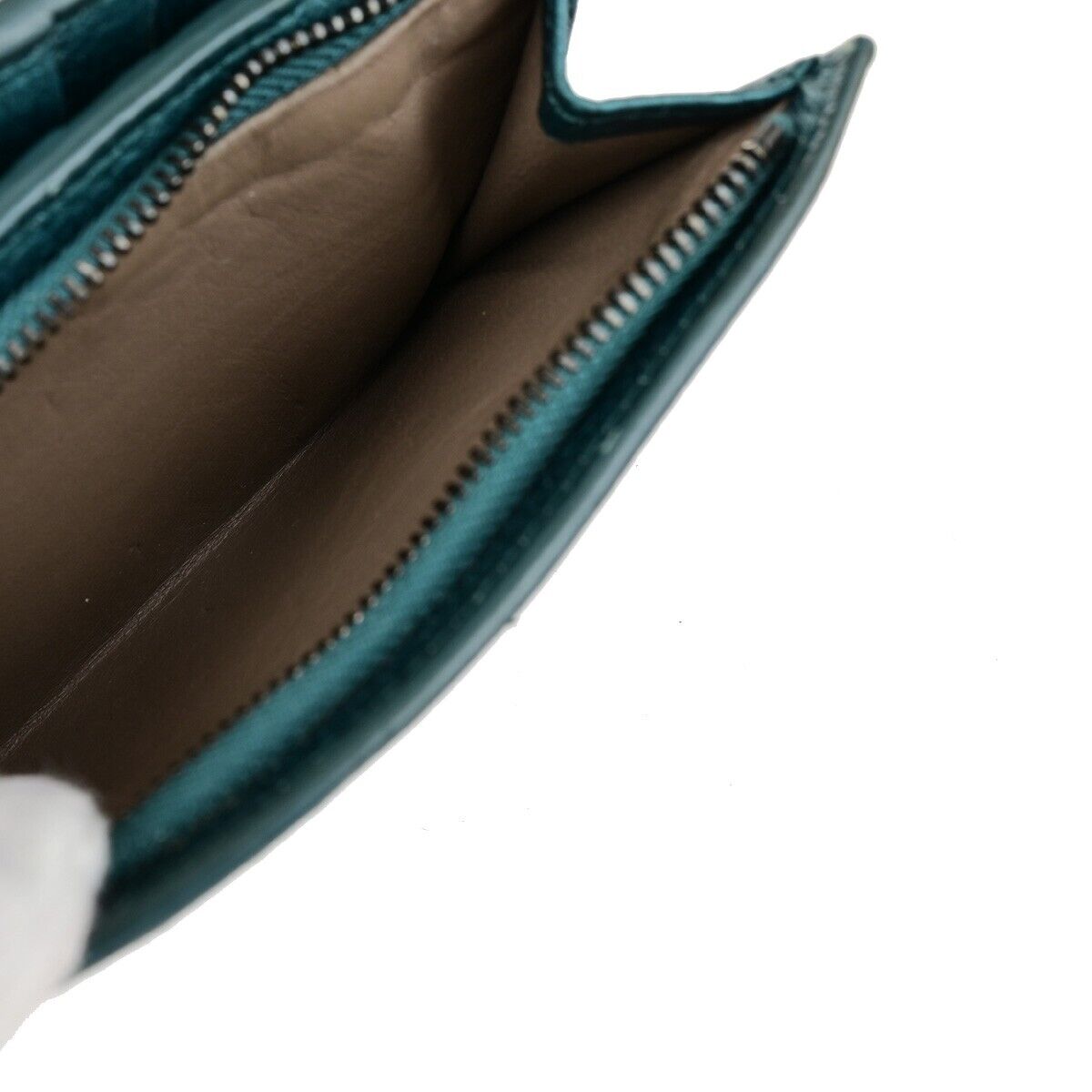 BOTTEGA VENETA Logo Intrecciato Bifold Wallet Exotic Leather Green Italy 68EC872