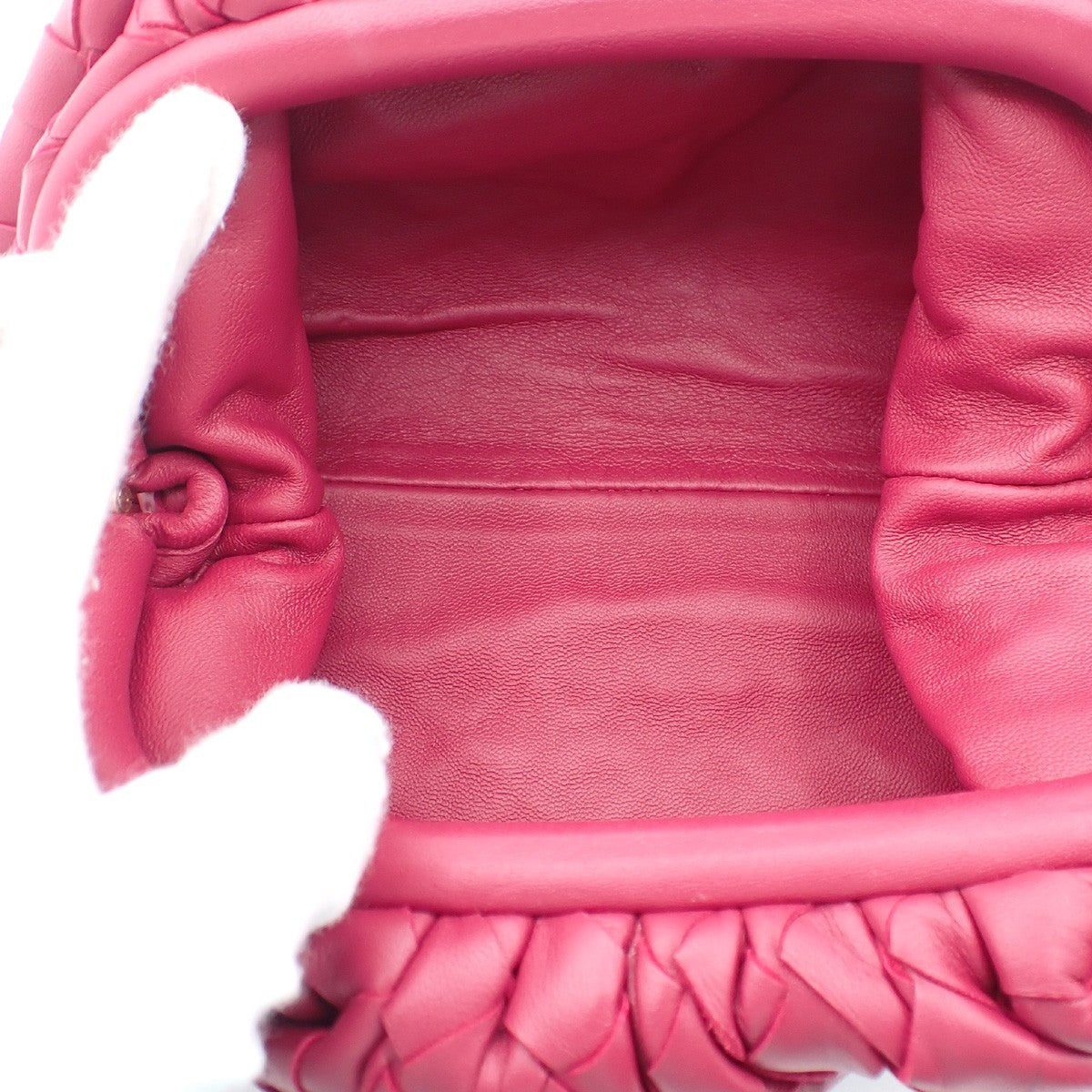 BOTTEGA VENETA Logo Intrecciato Mini Shoulder Bag Leather Pink Italy 93RF473