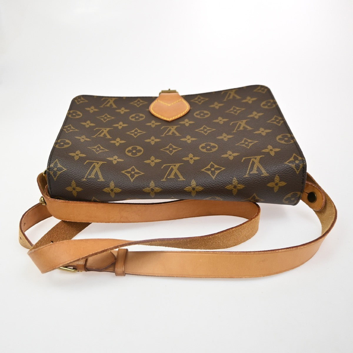 LOUIS VUITTON Cartouchiere GM Shoulder Bag Monogram Leather Brown M51252 77CA744
