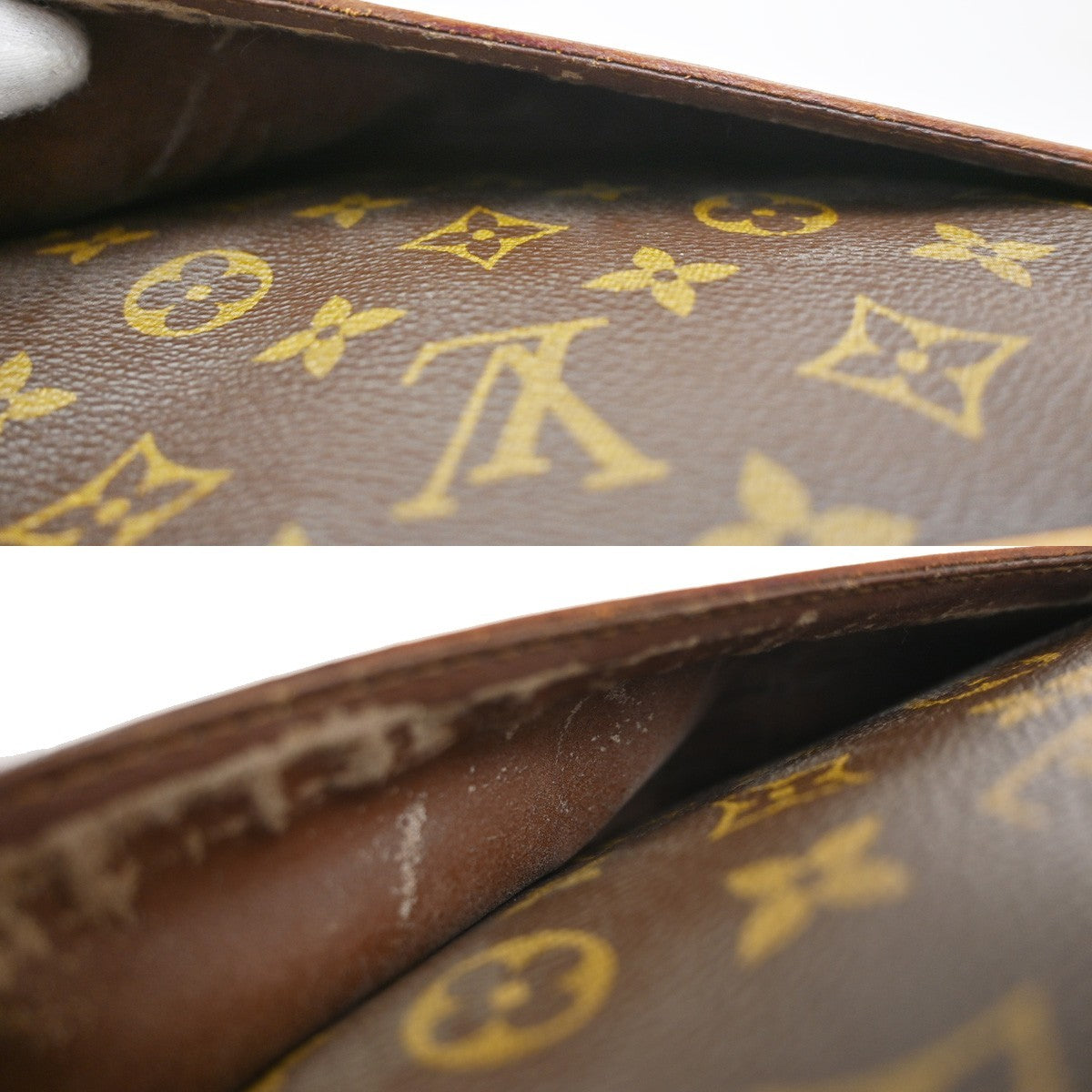 LOUIS VUITTON Compiegne 28 Clutch Bag Monogram Leather Brown GHW M51845 69CB013