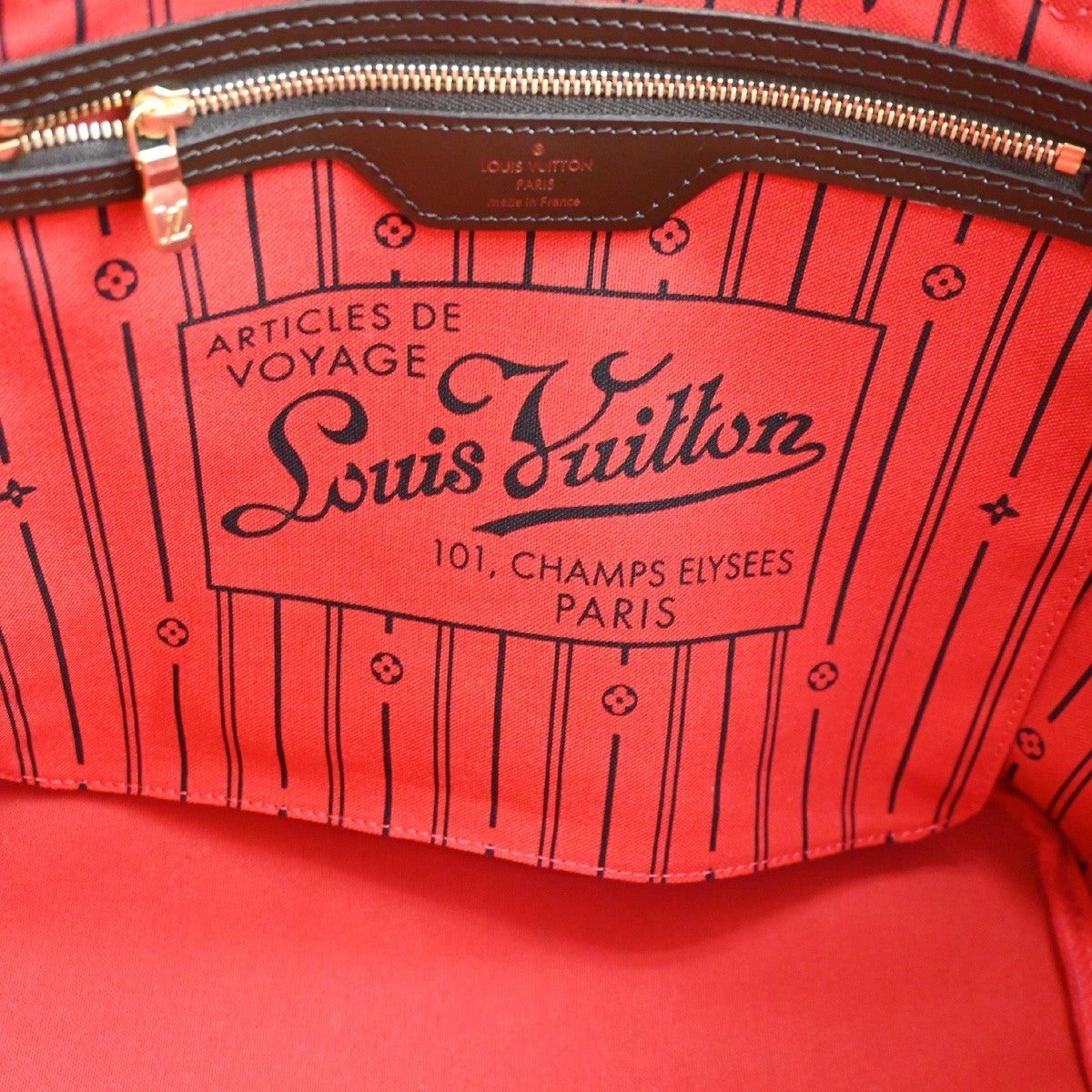 LOUIS VUITTON Neverfull MM Shoulder Bag Damier Ebene Leather BN N51105 636RP174