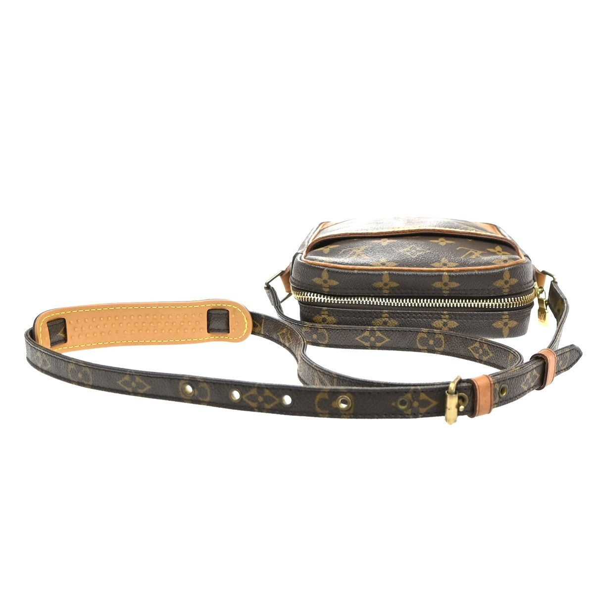 LOUIS VUITTON Danube Shoulder Bag Monogram Leather Brown France M45266 79MA624