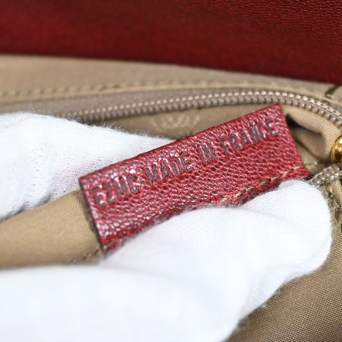 CARTIER Logo Marcello de Cartier Shoulder Hand Bag Leather Bordeaux 80YD885