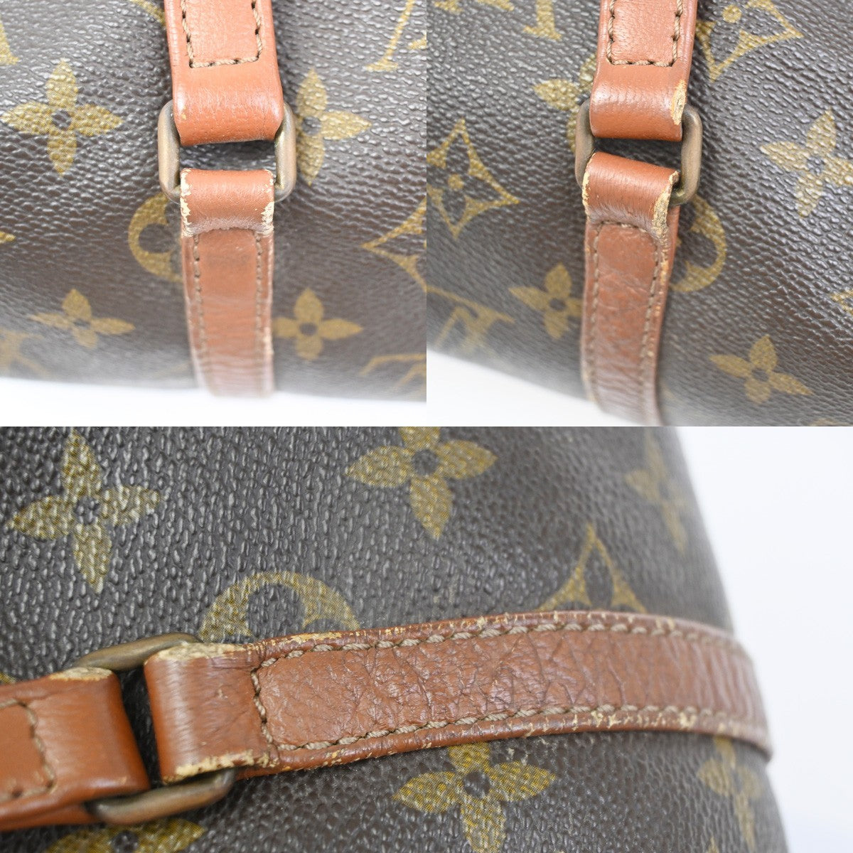 LOUIS VUITTON Logo PAPILLON 30 Hand Bag Monogram Leather Brown M51365 37ZA311