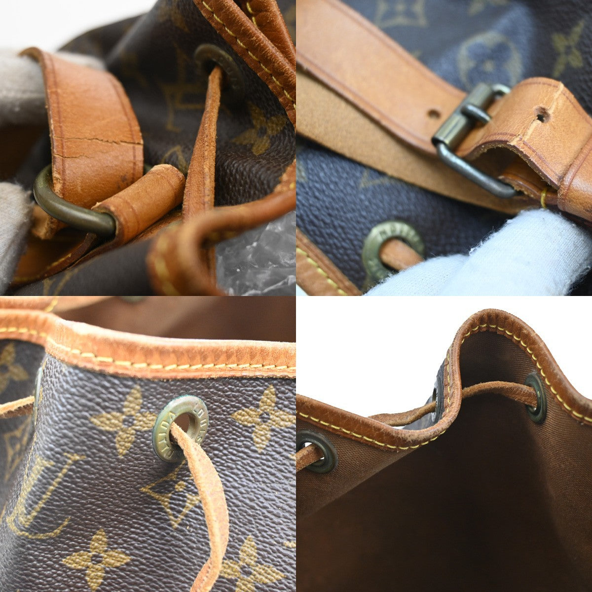 LOUIS VUITTON Petit Noe Drawstring Shoulder Bag Monogram Leather M42226 34CA391