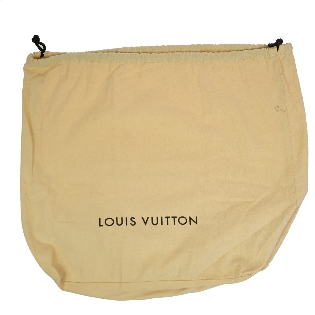 LOUIS VUITTON Logo 10 Set Dust Bags Drawstring Canvas Cotton Beige Brown 09DA261