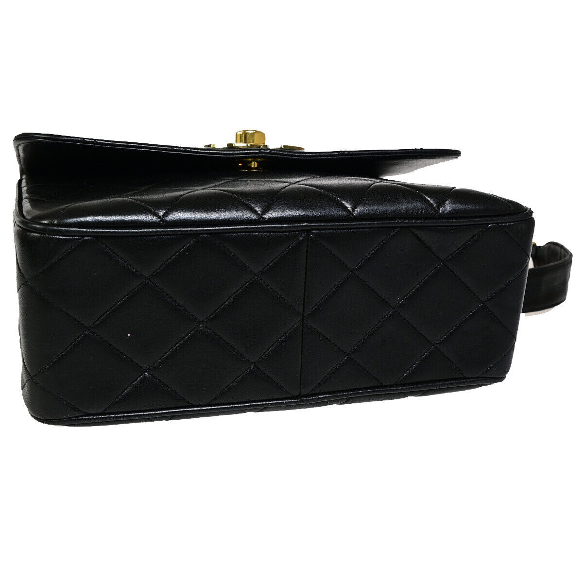 CHANEL CC Logo Matelasse 25 Chain Shoulder Bag Leather Black GHW France 705RJ883