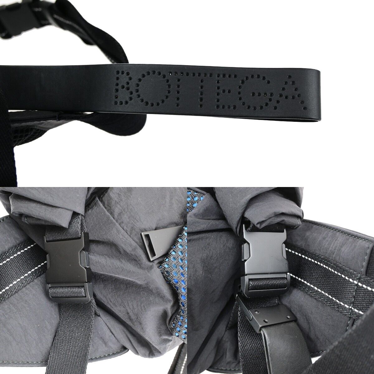 BOTTEGA VENETA Belt Paper Body Bag Shoulder Bag Nylon Black Italy 82EC290