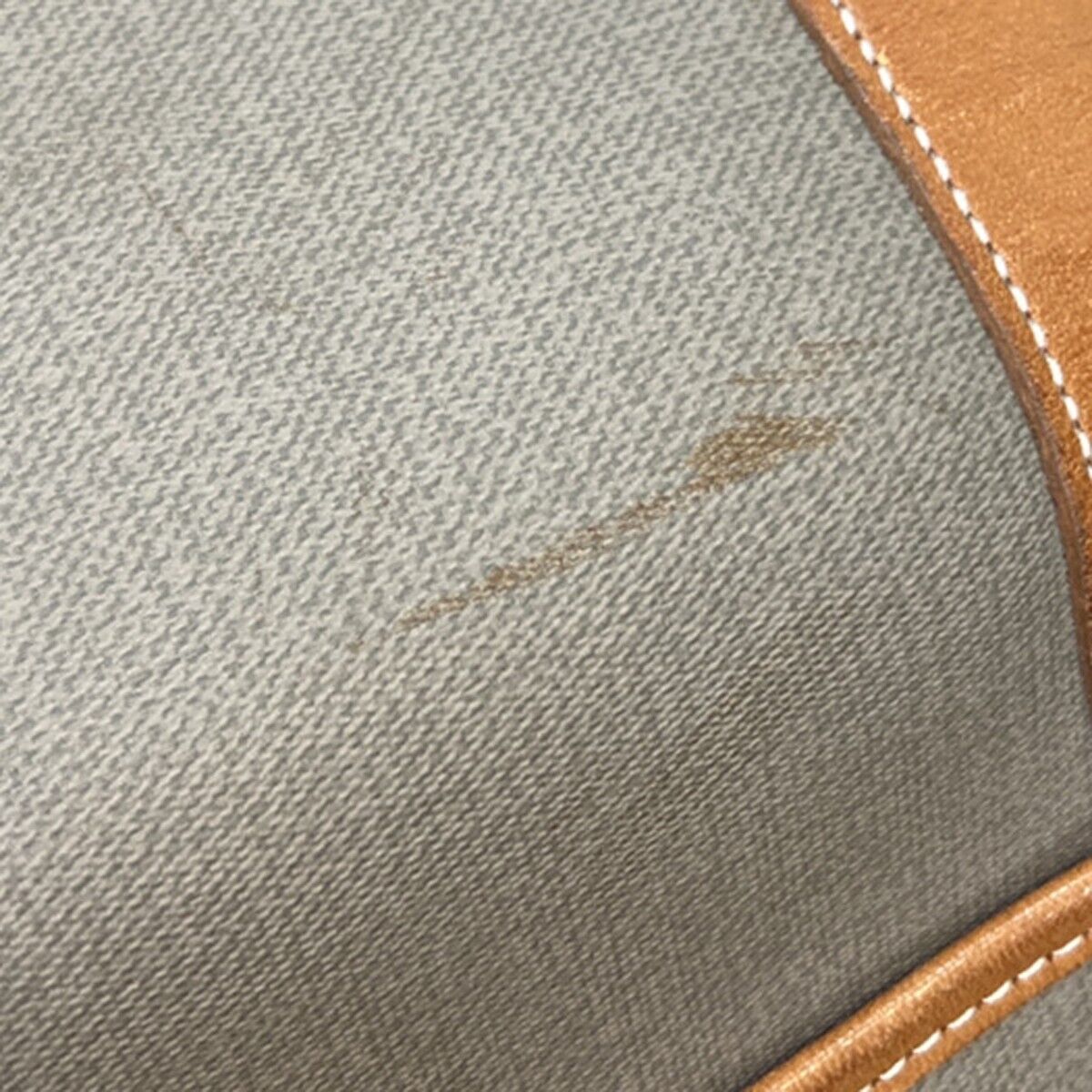 CHRISTIAN DIOR Logo Mini Shoulder Bag PVC Leather Gray Brown GHW France 60ED011