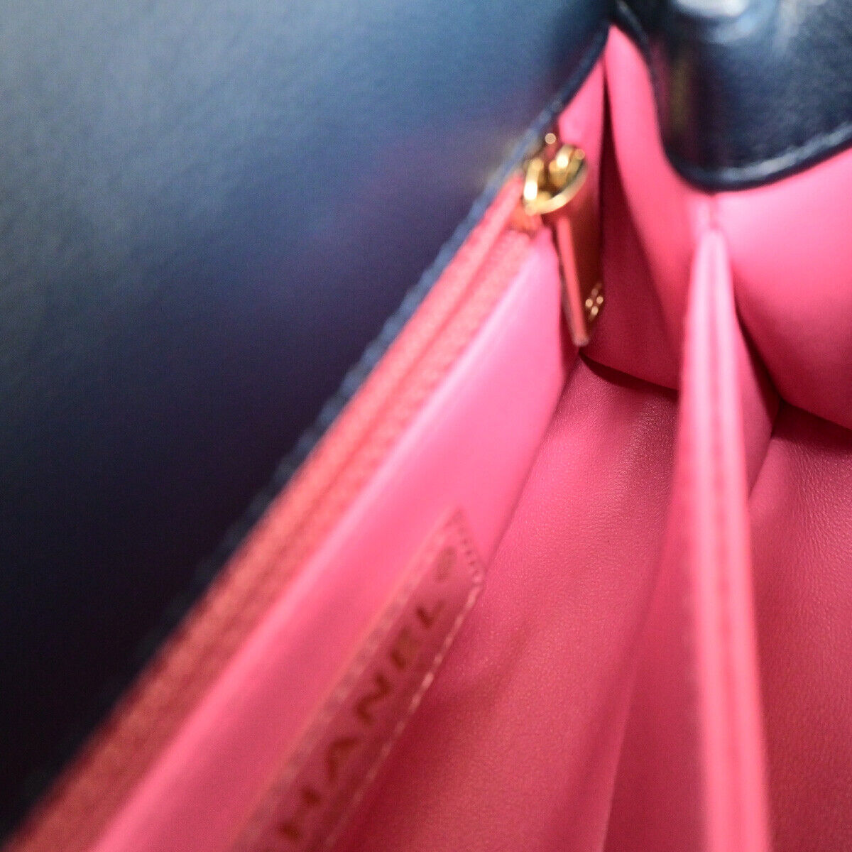 CHANEL CC XXS Matelasse Top Handle 2Way Chain Shoulder Bag Leather BE 793RK696