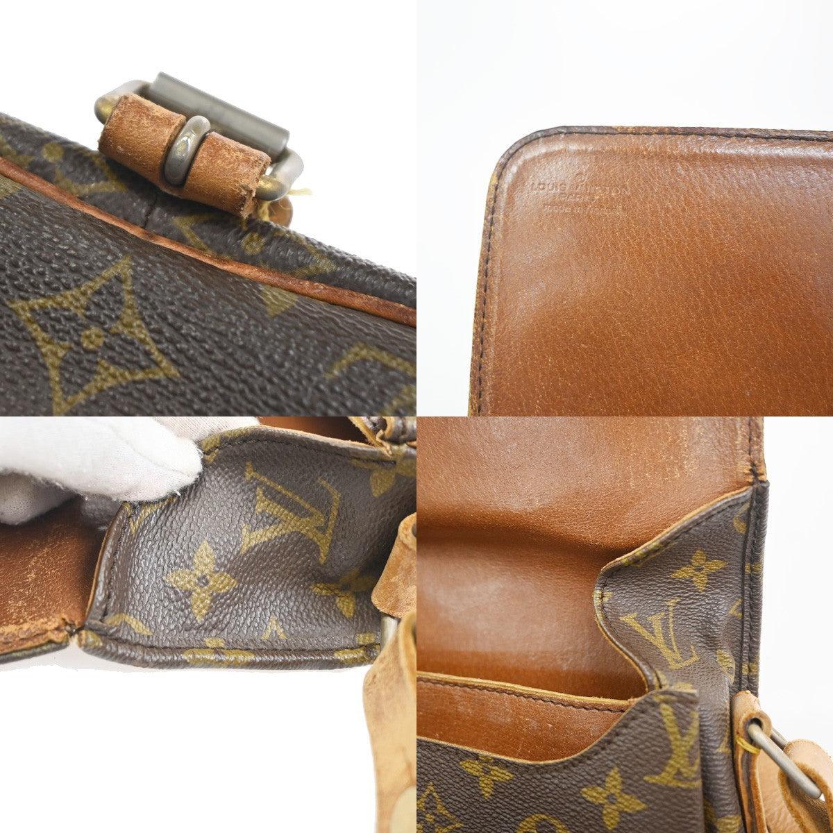 LOUIS VUITTON Cartouchiere GM Shoulder Bag Monogram Leather Brown M51252 65CA752