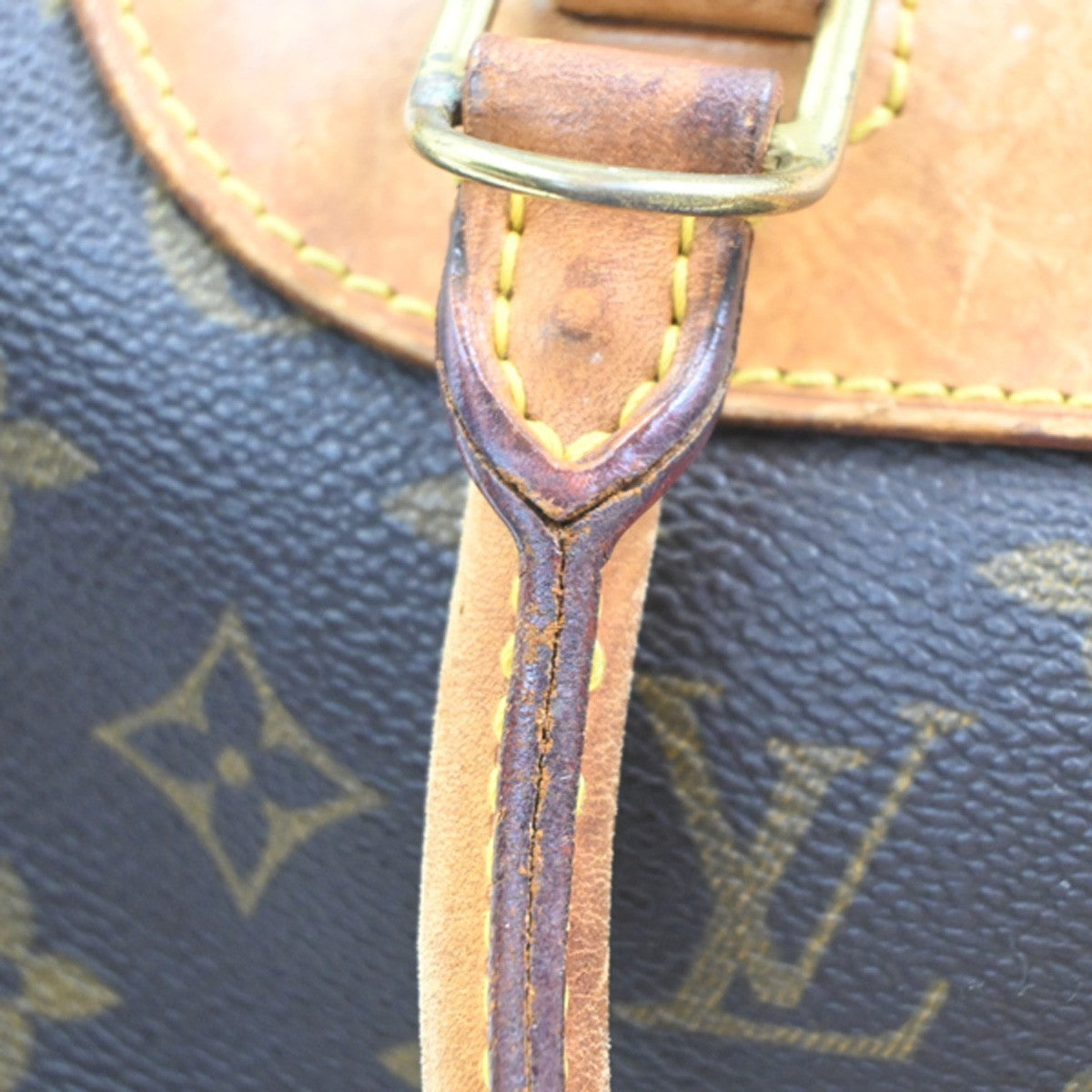 LOUIS VUITTON LV Logo Deauville Hand Bag Monogram Leather Brown M47270 31PA084