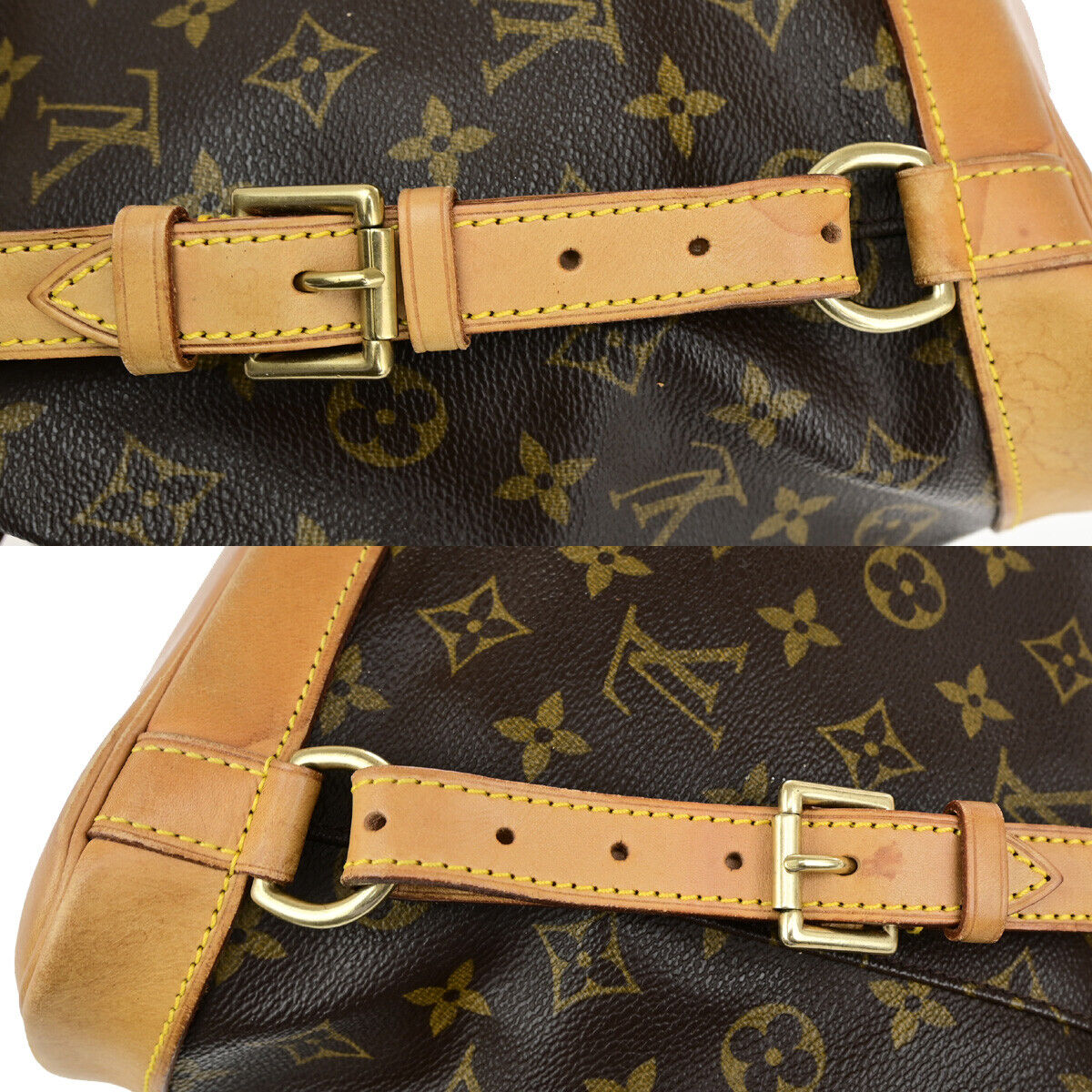 LOUIS VUITTON Montsouris MM Backpack Bag Monogram Leather Brown M51136 12YG779