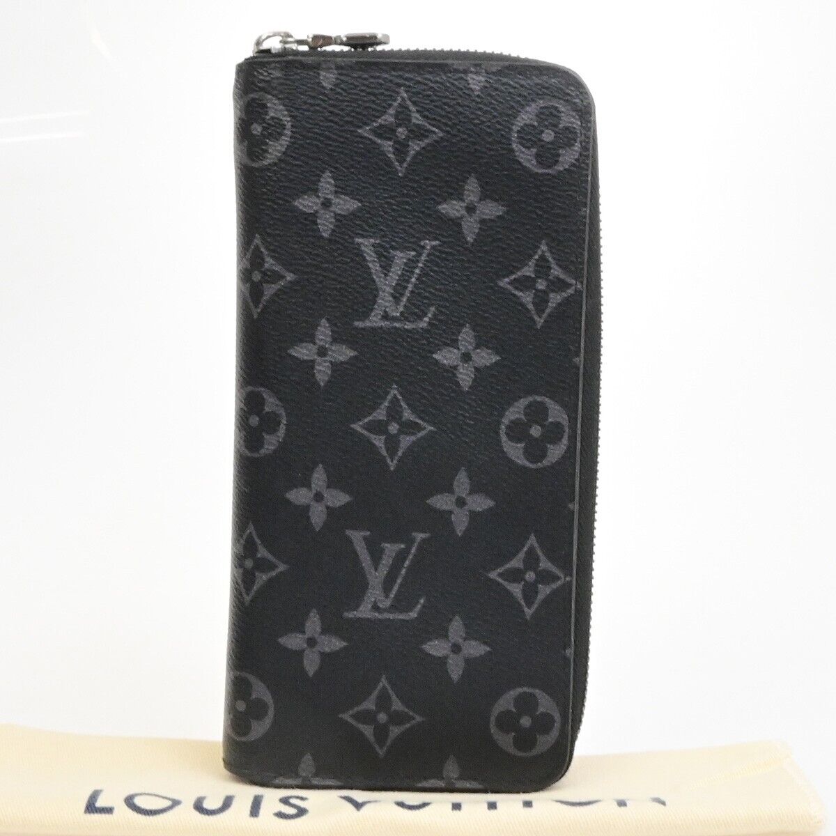 LOUIS VUITTON Zippy Wallet Vertical Monogram Eclipse Leather BK M62295 89YH170