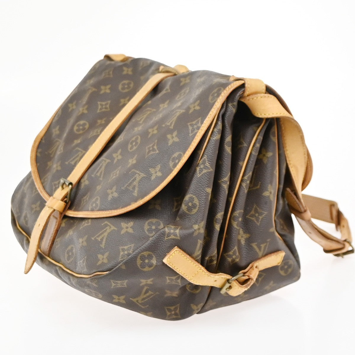 LOUIS VUITTON Saumur 35 Shoulder Bag Monogram Leather BN France M42254 82KC742