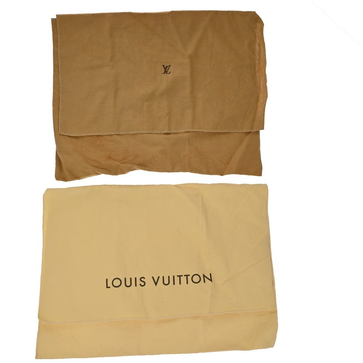 LOUIS VUITTON Logo 10 Set Dust Bag Drawstring Canvas Cotton Beige Brown 09KP308