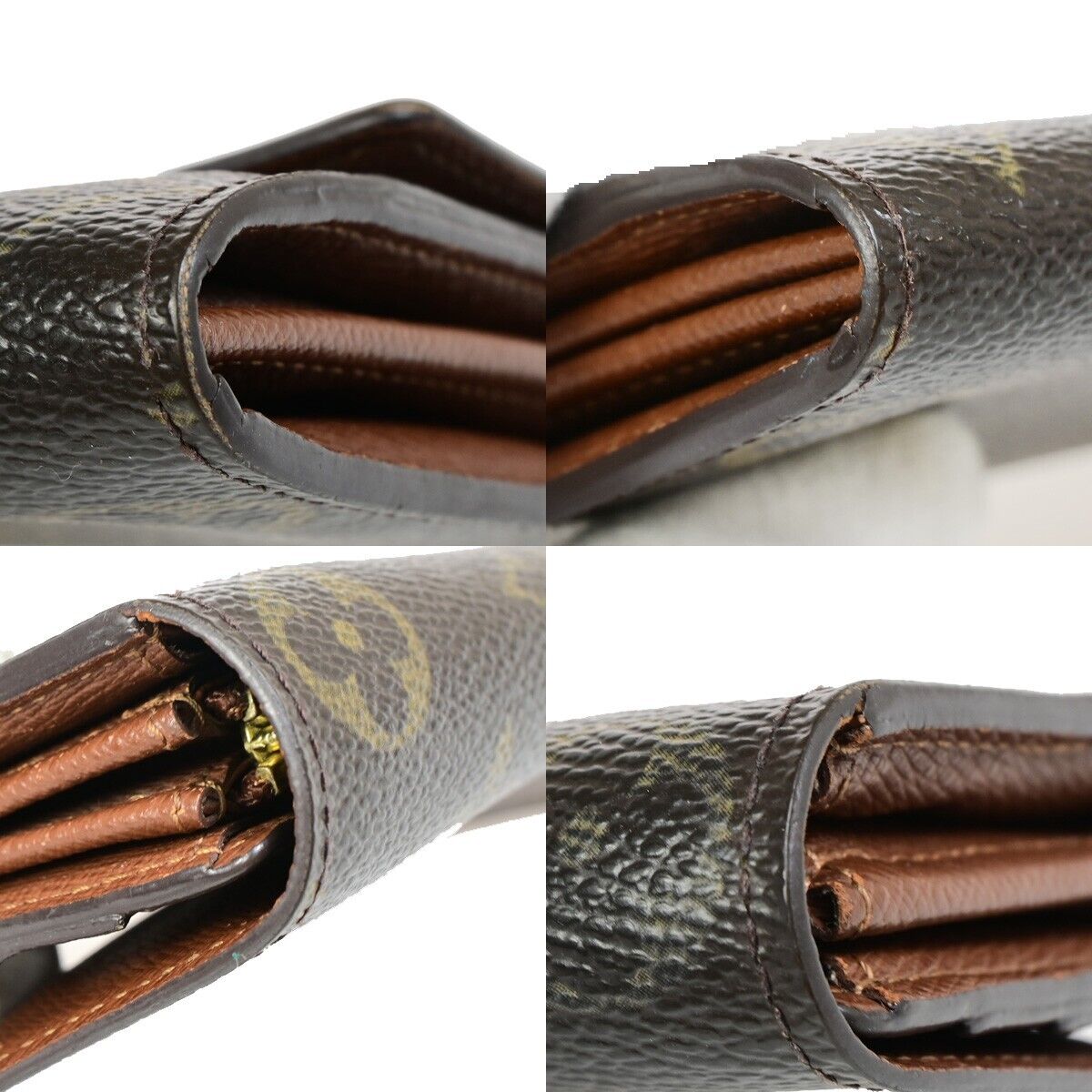 LOUIS VUITTON Logo Portefeuille Sarah Long Wallet Monogram Brown M61734 05EB463