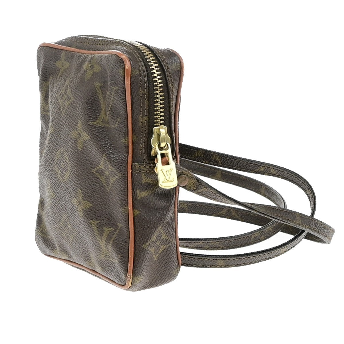 LOUIS VUITTON LV Mini Danube Shoulder Bag Monogram Leather Brown M45268 02YH114