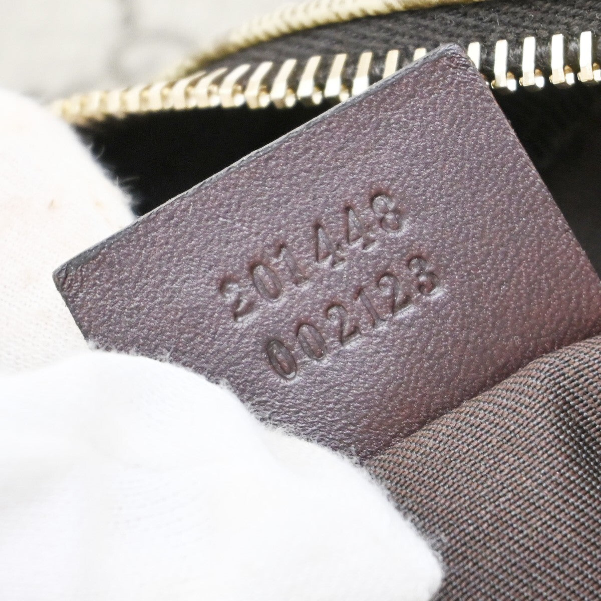 GUCCI Logo GG Pattern Shoulder Bag PVC Leather Brown GHW Italy 70EE317