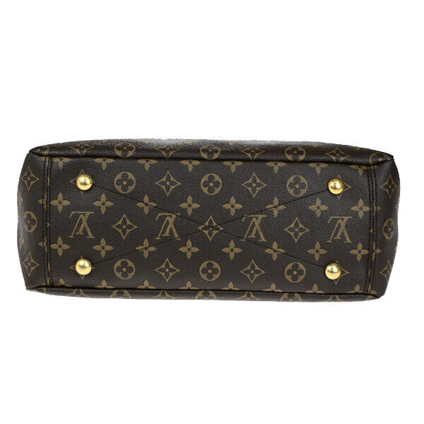 LOUIS VUITTON Pallas 2Way Hand Bag Monogram Leather Brown Pink M41147 51RK715