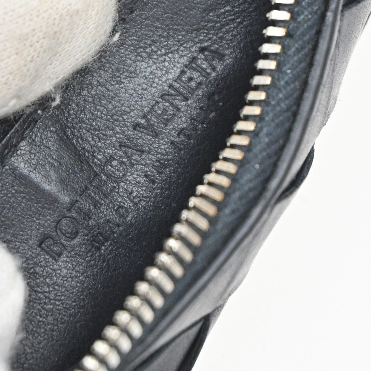 BOTTEGA VENETA Logo Intrecciato Coin Case Wallet Leather Black Italy 66KB125