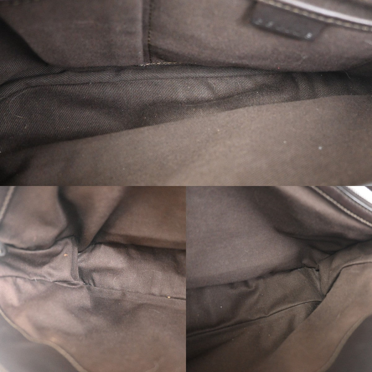 CELINE Logo Boogie Stitch Detail Hand Tote Bag Leather Brown GHW Italy 35ZA347