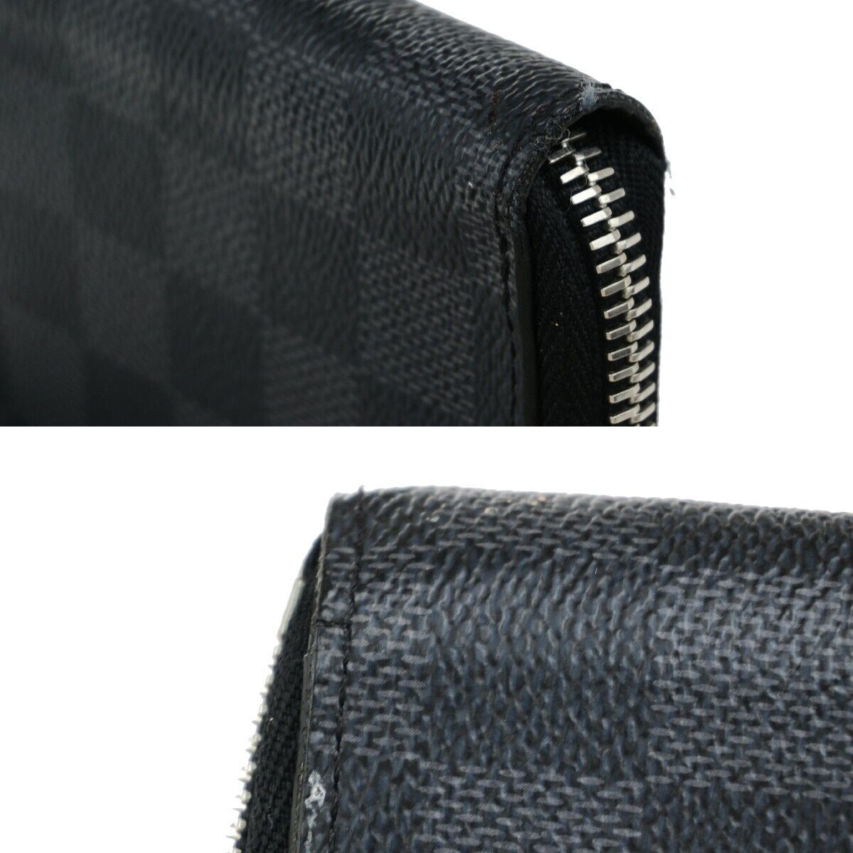 LOUIS VUITTON Long Zippy Wallet Vertical Damier Graphite Leather N63095 86KA436