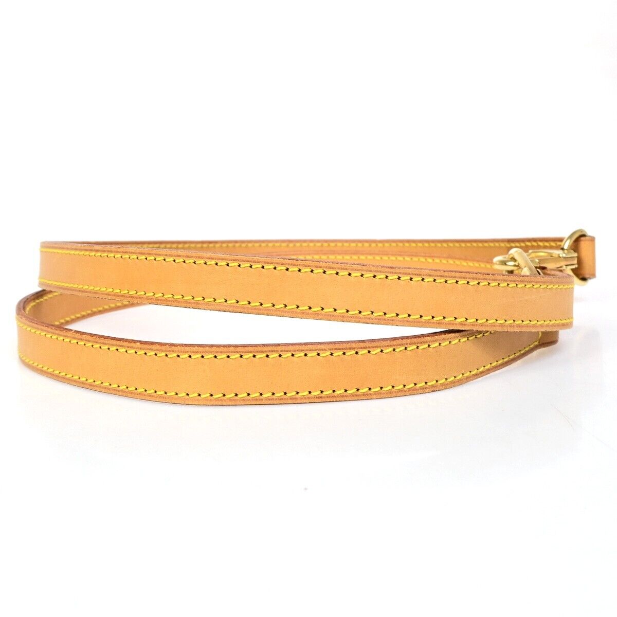 LOUIS VUITTON Shoulder Strap Leather Brown Gold France Bag Accessory 69YF126