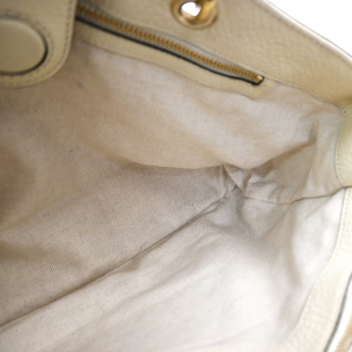 GUCCI Logo Bamboo 2Way Handbag Leather White GHW made in Italy 70TA662