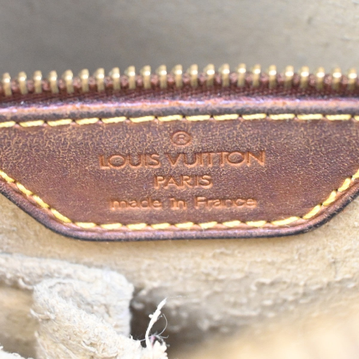LOUIS VUITTON Logo Looping GM Shoulder Bag Monogram Leather Brown M51145 39KC481